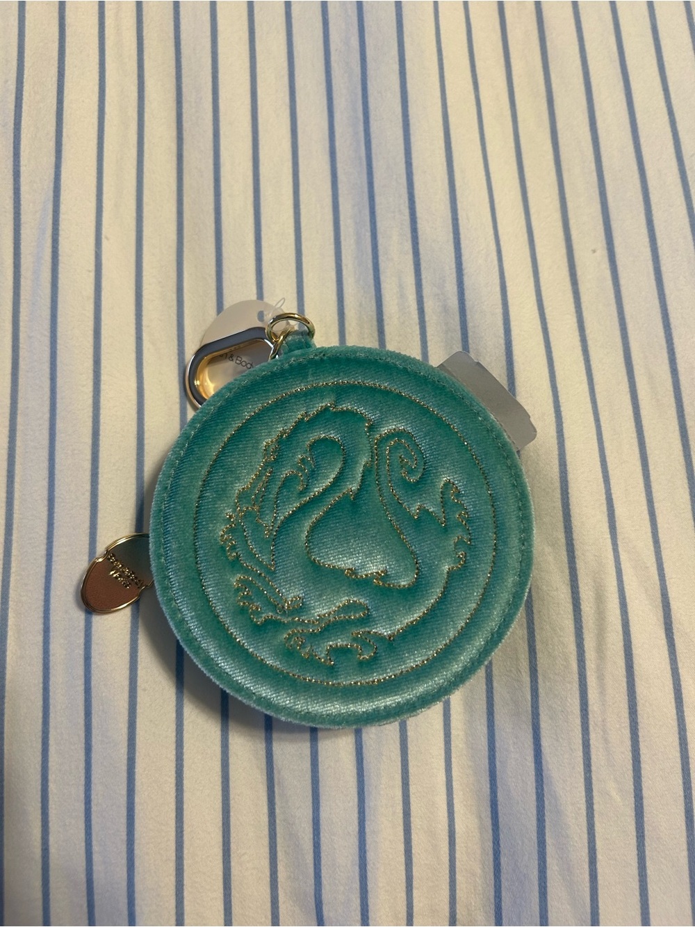 Bath & Body Works x Disney Teal Velvet Round Mulan Coin Pouch
